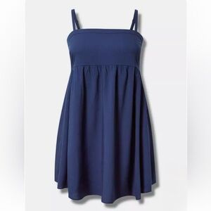 Torrid Blue Mini Challis Sleeveless Sundress